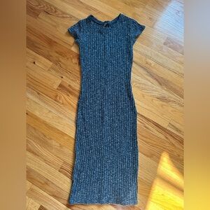 Cotton On marble blue bodycon midi dress size XXS